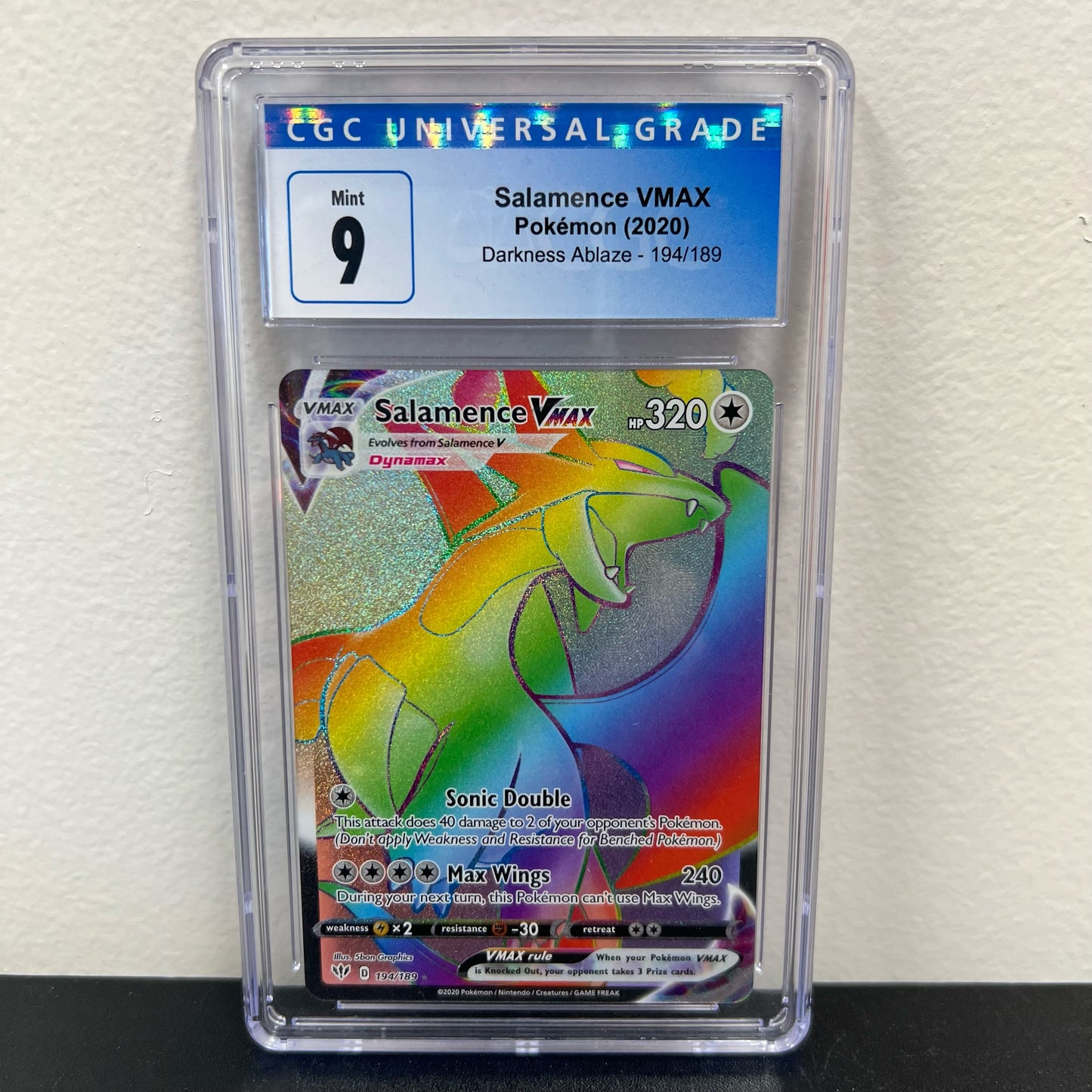 Salamence Vmax Rainbow Rare CGC 8.5